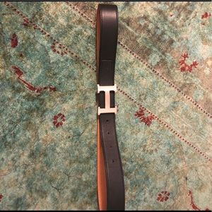 Hermes H belt buckle & Reversible leather strap
